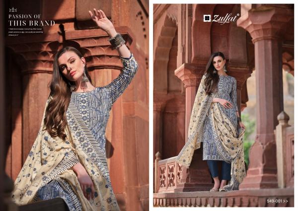 Zulfat Nazrana 549 Exclusive Designer Printed Dress Material Collection